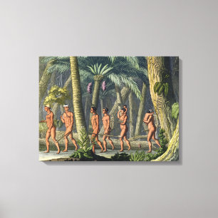 Native American Puri Tribesmen in their Forest, fr Canvas Print
