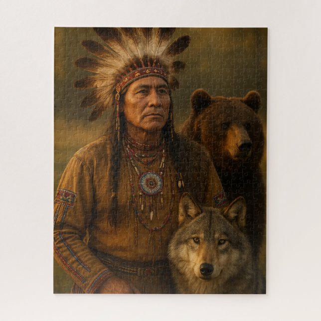 Native American Puzzle (Vertical)