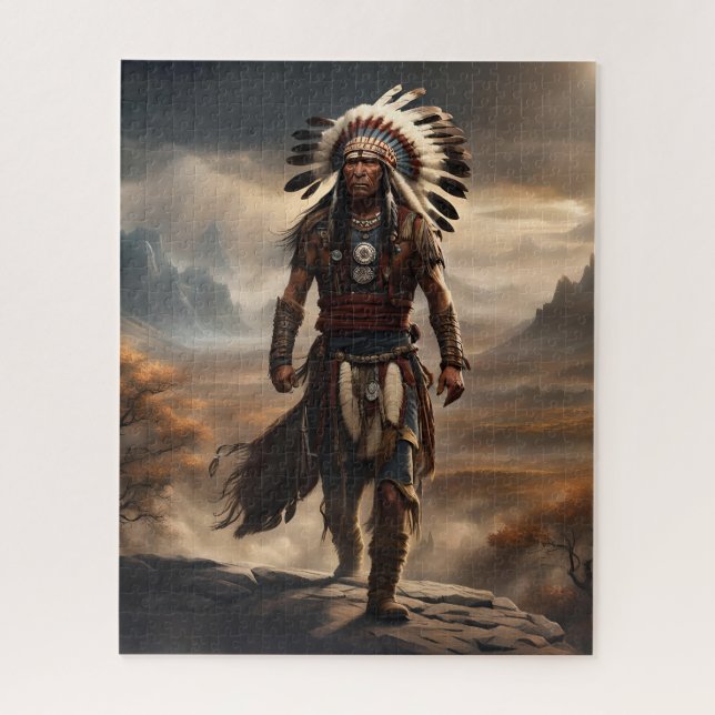 Native American Puzzle (Vertical)