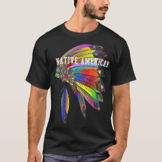 Native American Rainbow Head Dress T-Shirt
