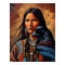 Native American Raven Spirit Animal Woman Portrait