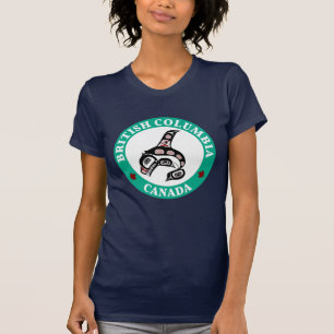 Native American Red Black Art Orca Killer Whale T-Shirt