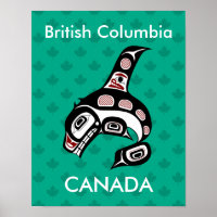 Native American Red Black Graphic Killer Whale