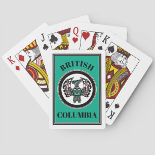 Native American Red Black Graphic Thunderbird Playing Cards