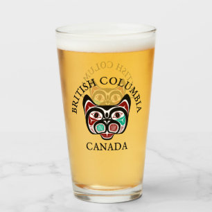 Native American Red Black Green Vector Art Kitty Glass