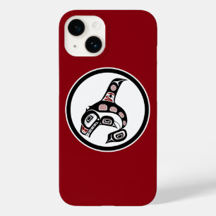 Native American Red Black Haida Art Killer whale Case-Mate iPhone 14 Case