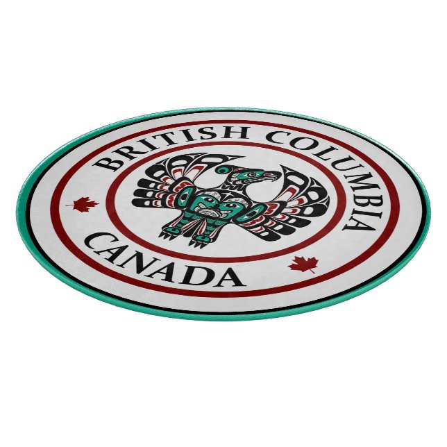 Native American Red Black Haida Art Thunderbird Cutting Board (Corner)