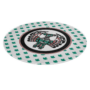 Native American Red Black Haida Art Thunderbird Cutting Board