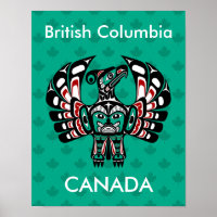 Native American Red Black Haida Art Thunderbird