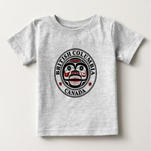 Native American Red Black Haida Art Weeping skull Baby T-Shirt