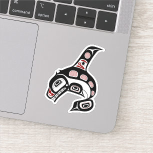 Native American Red Black Haida Orca Killer Whale