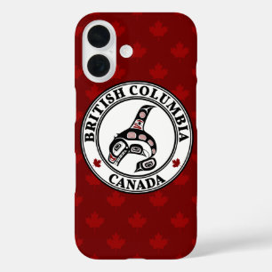 Native American Red Black Haida Orca Killer Whale iPhone 16 Case