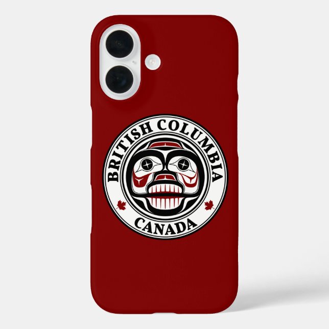Native American Red Black Haida Weeping skull Case-Mate iPhone Case (Back)