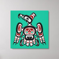 Native American Red Black Kaigani Thunderbird