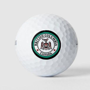 Native American Red Black Kaigani Thunderbird Golf Balls