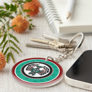 Native American Red Black Kaigani Thunderbird Key Ring