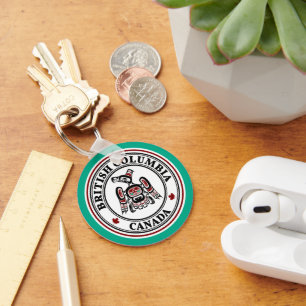 Native American Red Black Kaigani Thunderbird Key Ring