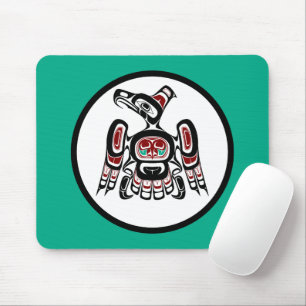 Native American Red Black Kaigani Thunderbird Mouse Mat