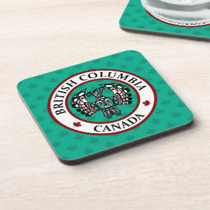 Native American Red Black White Art Thunderbird Coaster