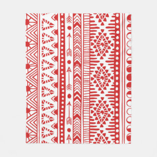 Native American: Red Ink Doodle. Fleece Blanket