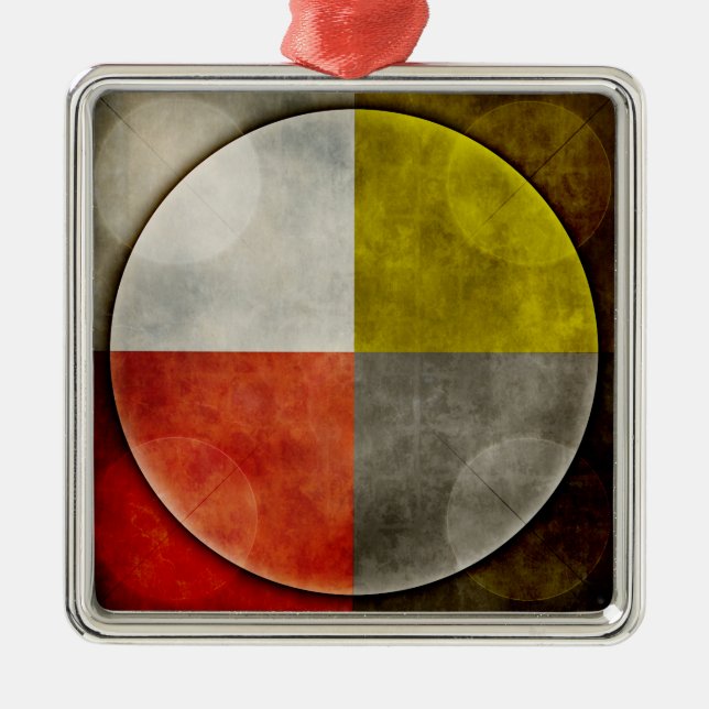 Native American Sacred Hoop Metal Tree Decoration (Front)