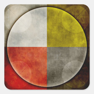 Native American Sacred Hoop Square Sticker