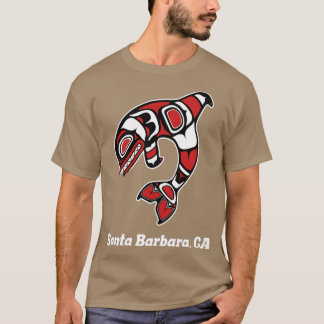 Native American Santa Barbara CA Tribal Orca Kille T-Shirt