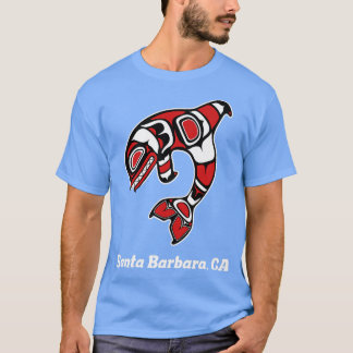 Native American Santa Barbara CA Tribal Orca Kille T-Shirt