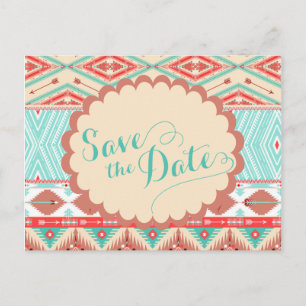 Native American Save the Date Announcement Postcard
