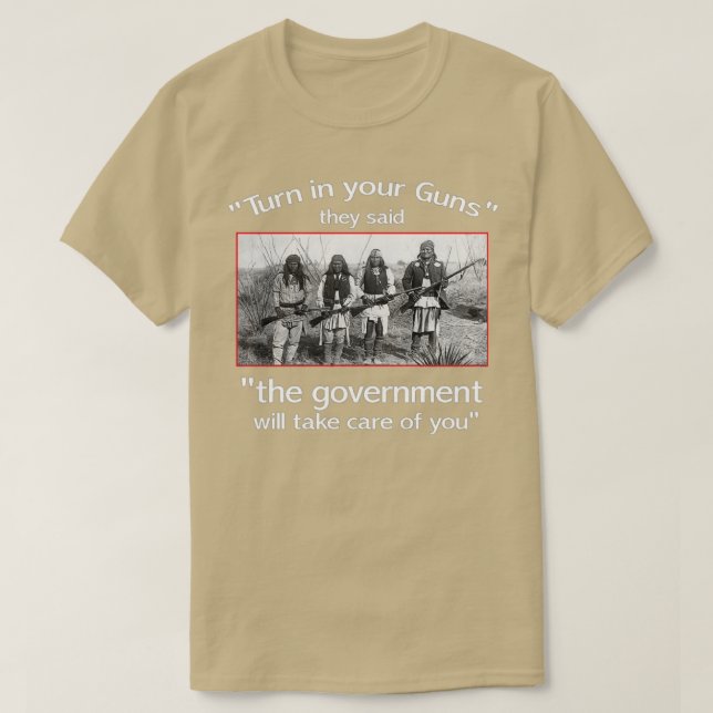 Native American Second Amendment T  T-Shirt (Design Front)