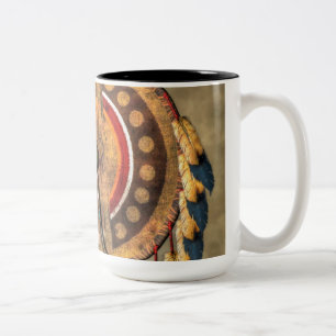 Native American Shield Two-Tone Coffee Mug