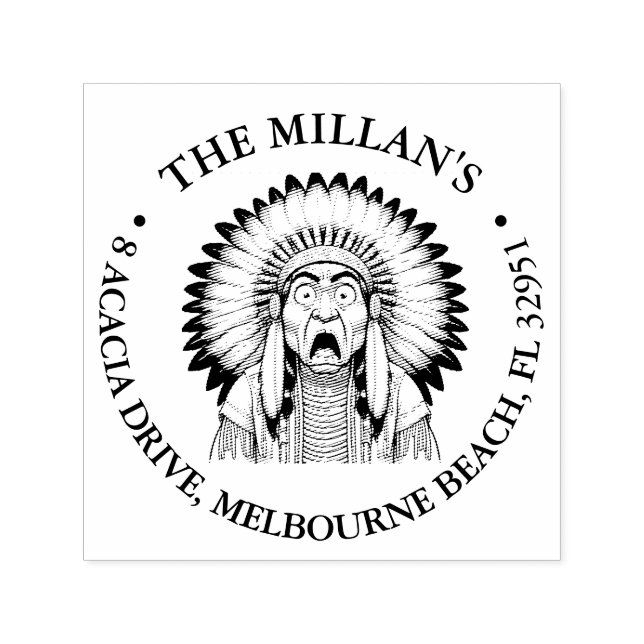 Native American Shocked theme Self-inking Stamp (Design)