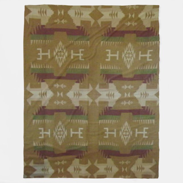 NATIVE AMERICAN (Simulated) Fleece Blankets (Front)