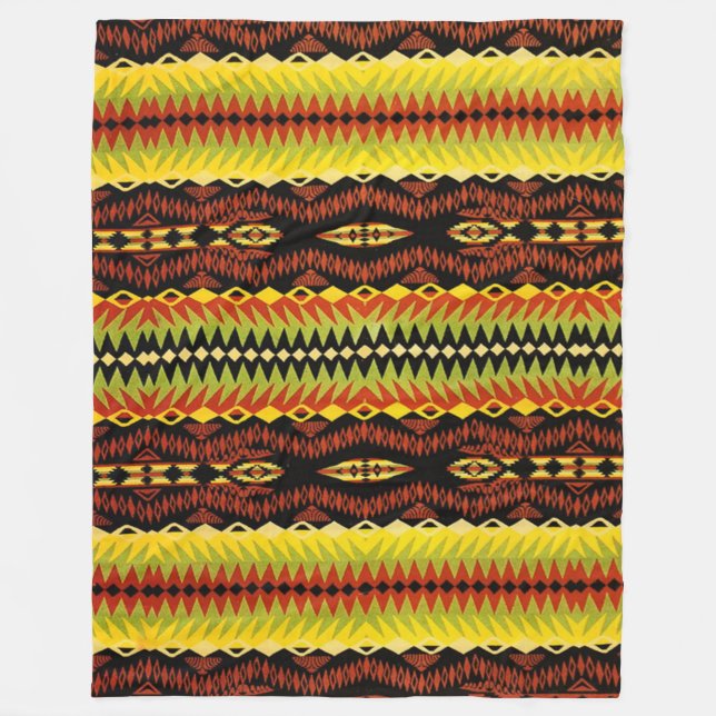 NATIVE AMERICAN (Simulated) Fleece Blankets (Front)