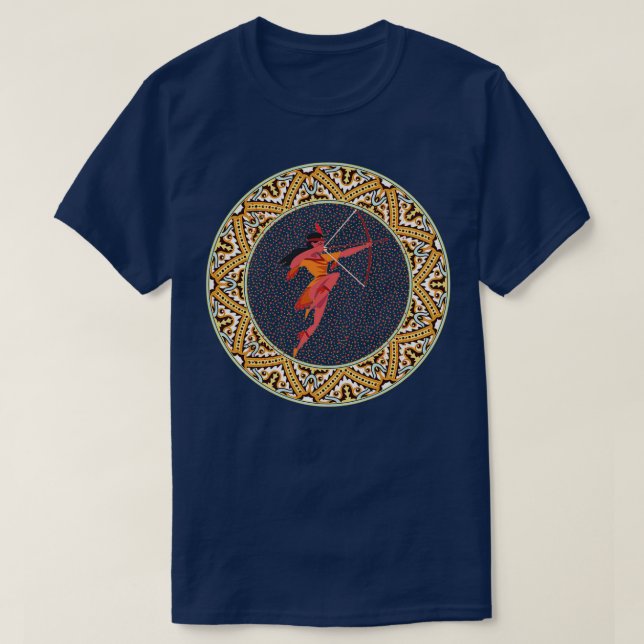 Native American Sioux Warrior  (2)  T-Shirt (Design Front)
