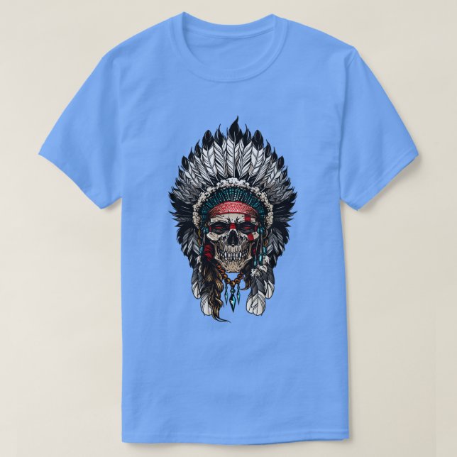 Native American Skull (3)  T-Shirt (Design Front)