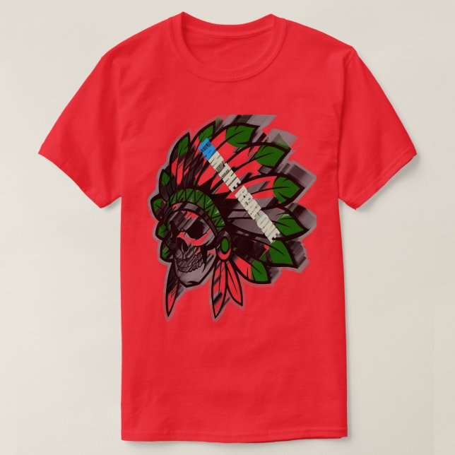 Native American Skull artwork  T-Shirt (Design Front)