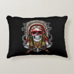 Native American Skull Indian Chief Headdress Decorative Cushion<br><div class="desc">Native American Skull Indian Chief Headdress design for every native American history lover.</div>