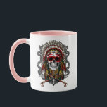 Native American Skull Indian Chief Headdress Mug<br><div class="desc">Native American Skull Indian Chief Headdress design for every native American history lover.</div>