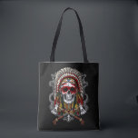 Native American Skull Indian Chief Headdress Tote Bag<br><div class="desc">Native American Skull Indian Chief Headdress design for every native American history lover.</div>