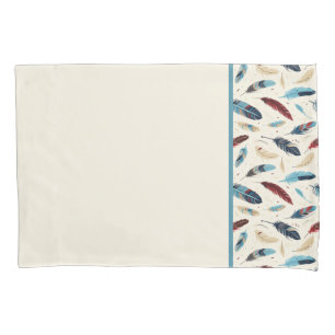 Native American Southwest Feather Pattern   Pillowcase
