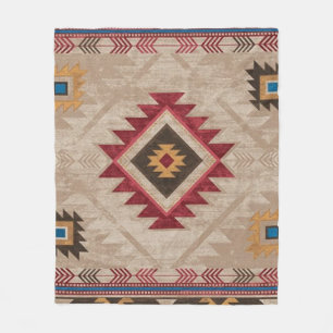 Native American Southwestern Tribal Fleece Blanket