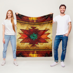 Native American Southwestern Tribal Fleece Blanket