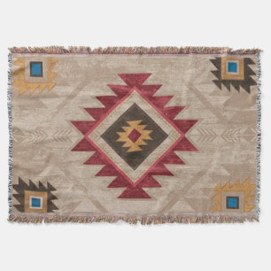 Native American Southwestern Tribal Throw Blanket