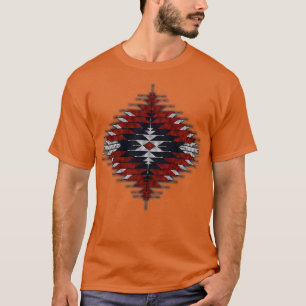 Native American SouthwestStyle RedBlack Sunburst T-Shirt