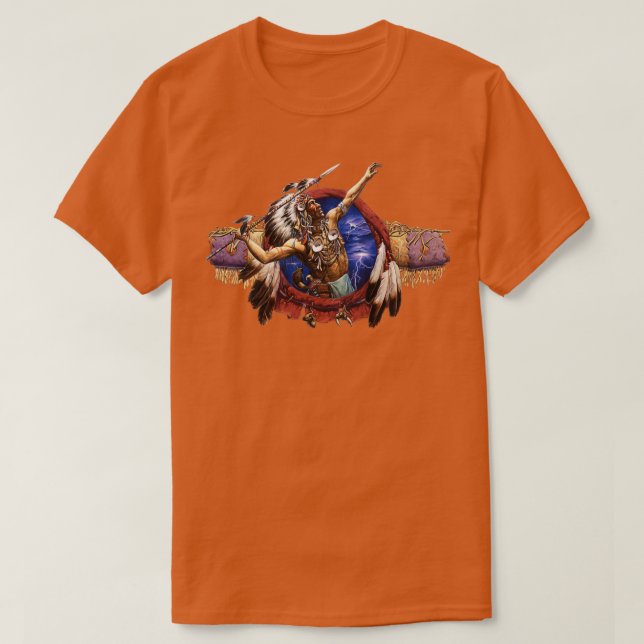 Native American Spear  T-Shirt (Design Front)