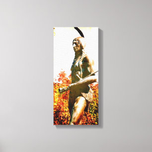 Native American Statue, Kansas City Canvas Print