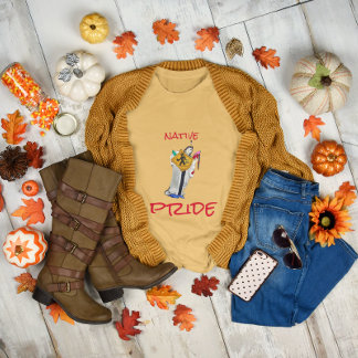 Native American Still Here Ayasha Cartoon T-Shirt