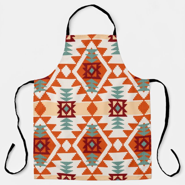 Native American Style Geometric Seamless Apron (Front)