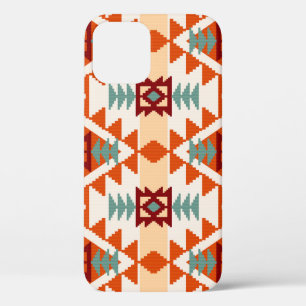 Native American Style Geometric Seamless iPhone 12 Case